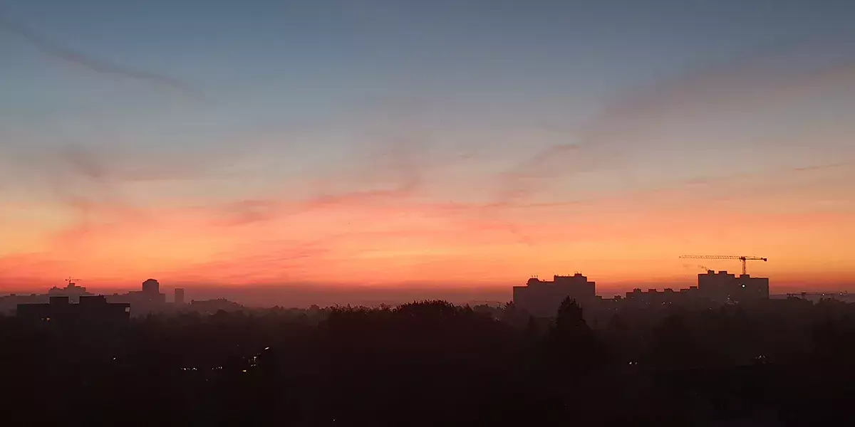 Berlin im Sonnenuntergang
